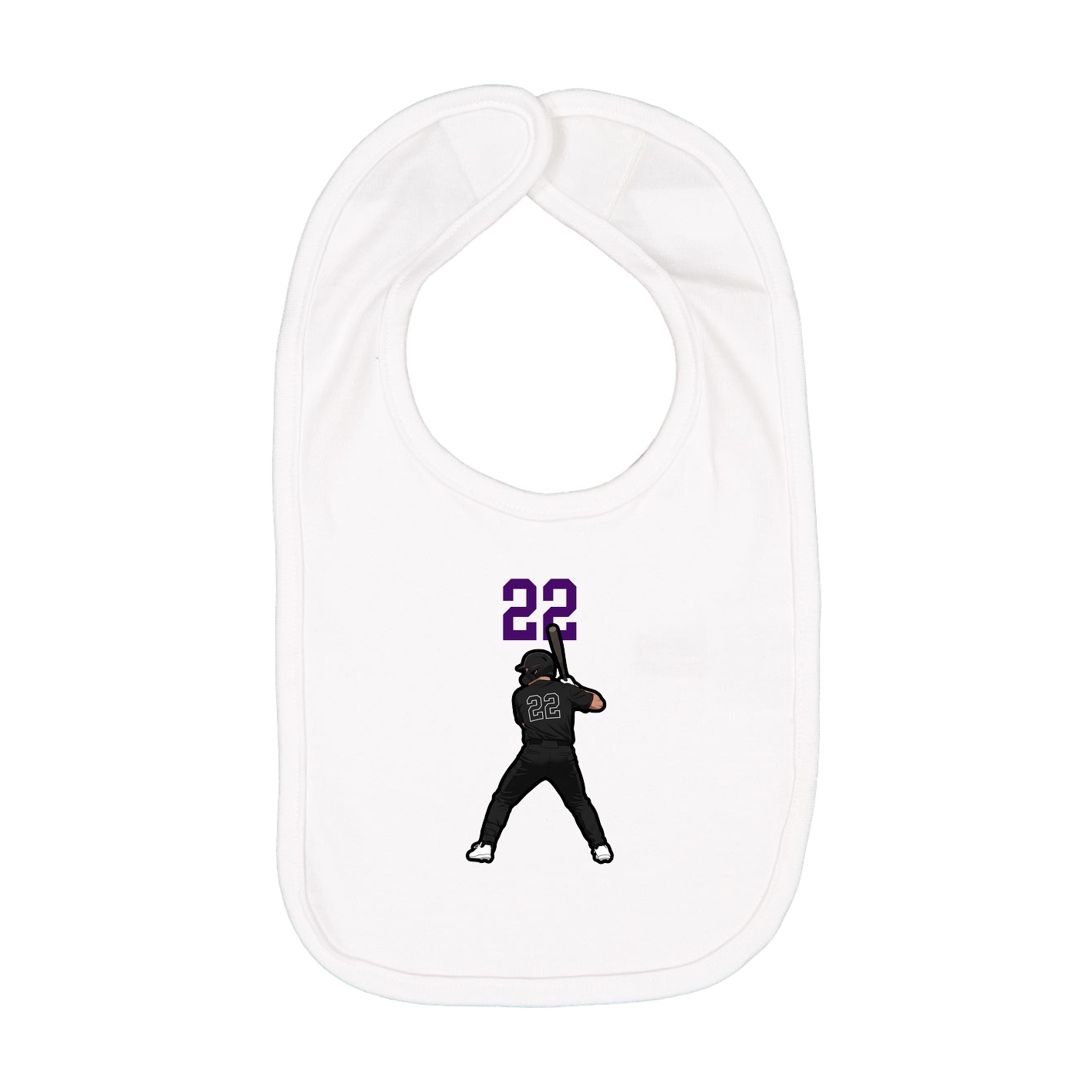 Infant Bib — Number Top in White