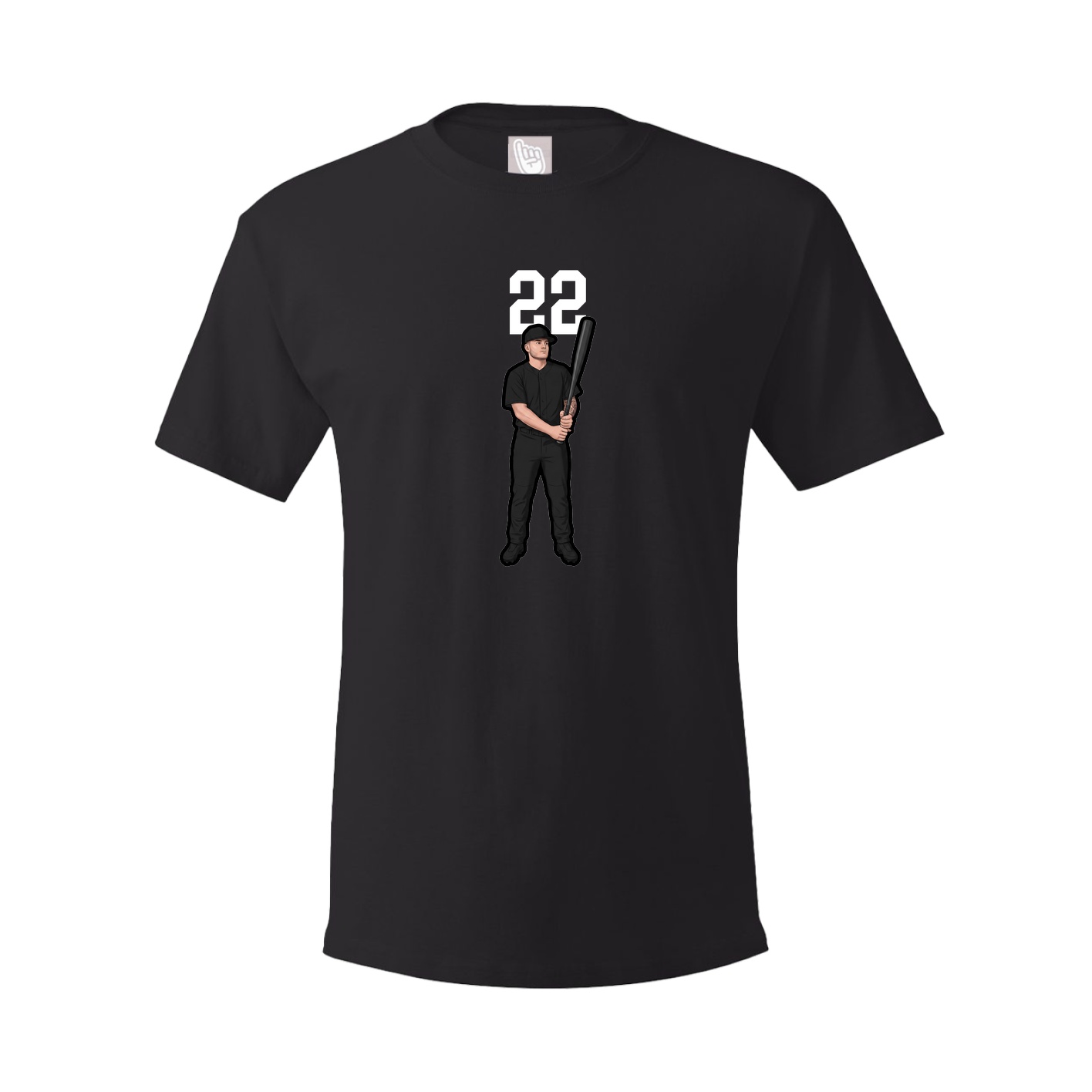 Youth Tee — Number Top in Black