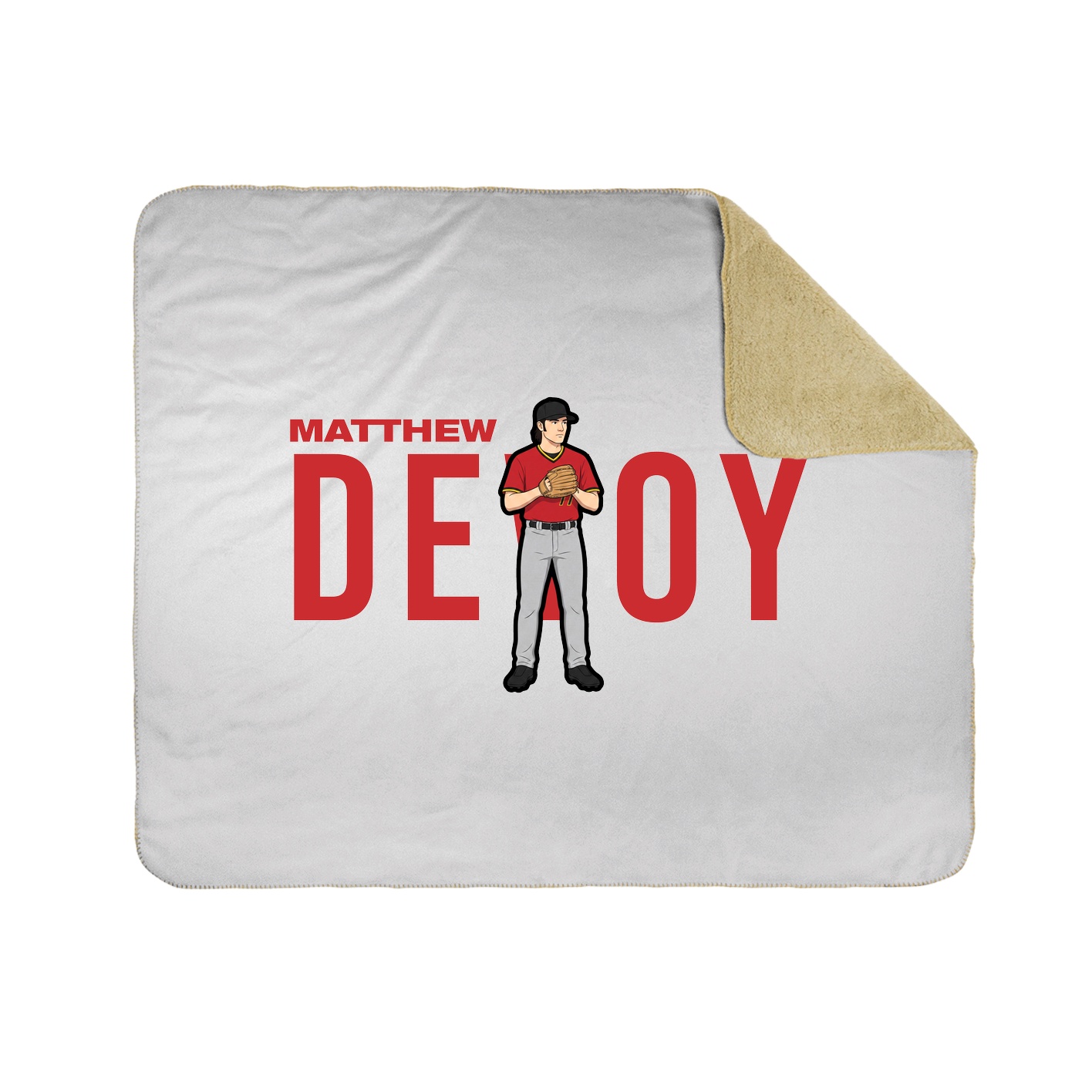 Throw Blanket — Player Name in White