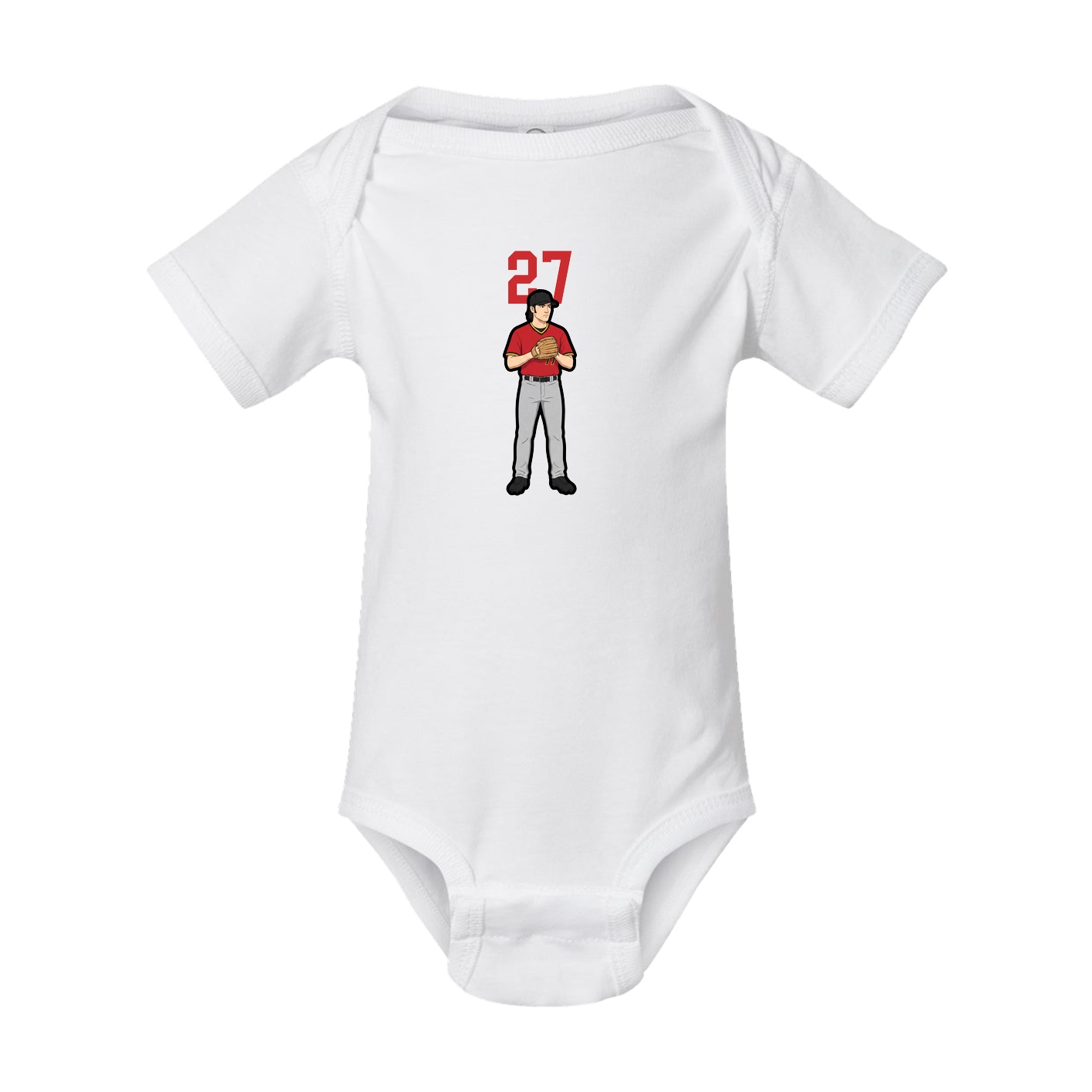 Baby Onesie — Number Top in White