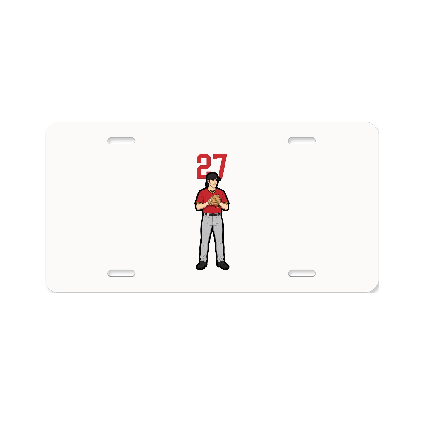 License Plate — Number Top in Classic
