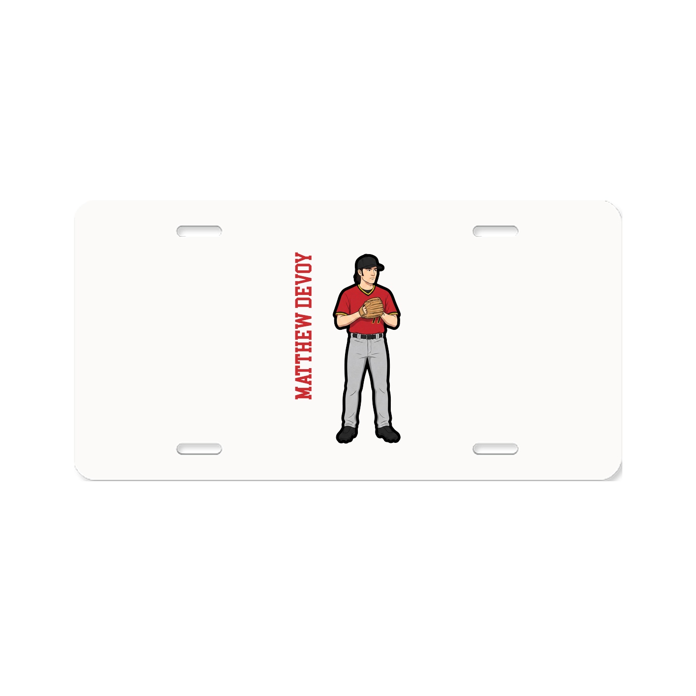 License Plate — Name Vertical in Classic