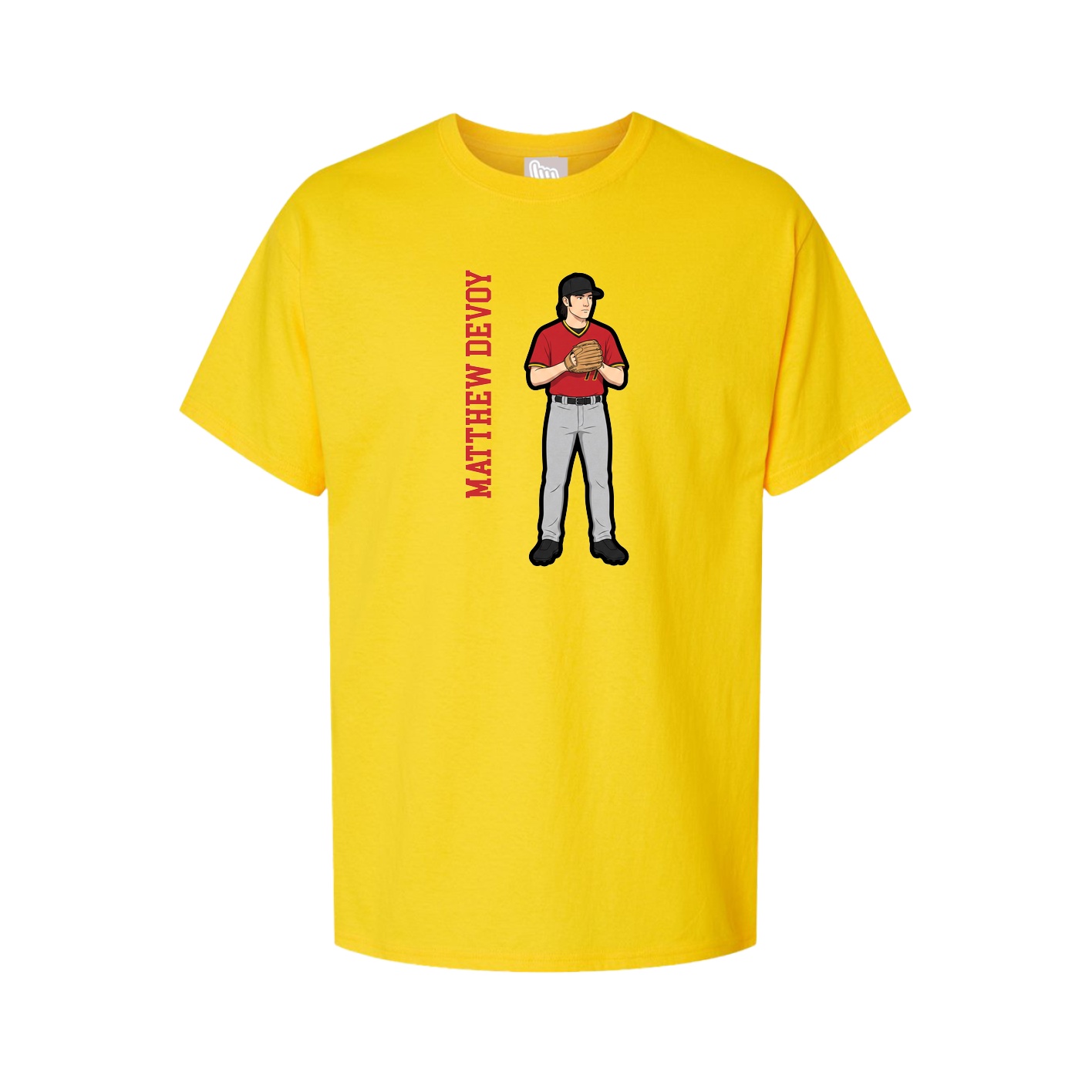 Tee — Name Vertical in Gold