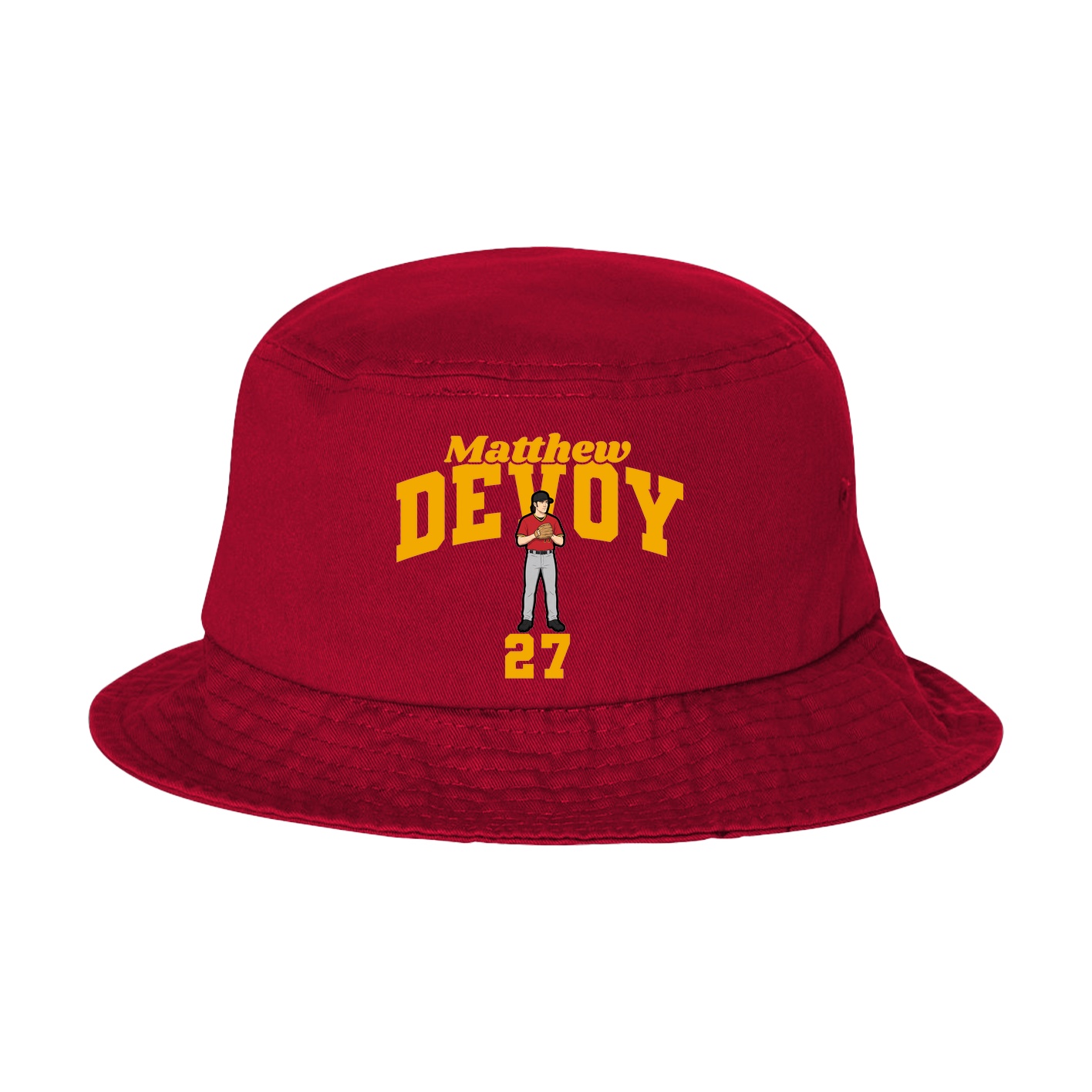 Bucket Cap — Signature Arch in Red