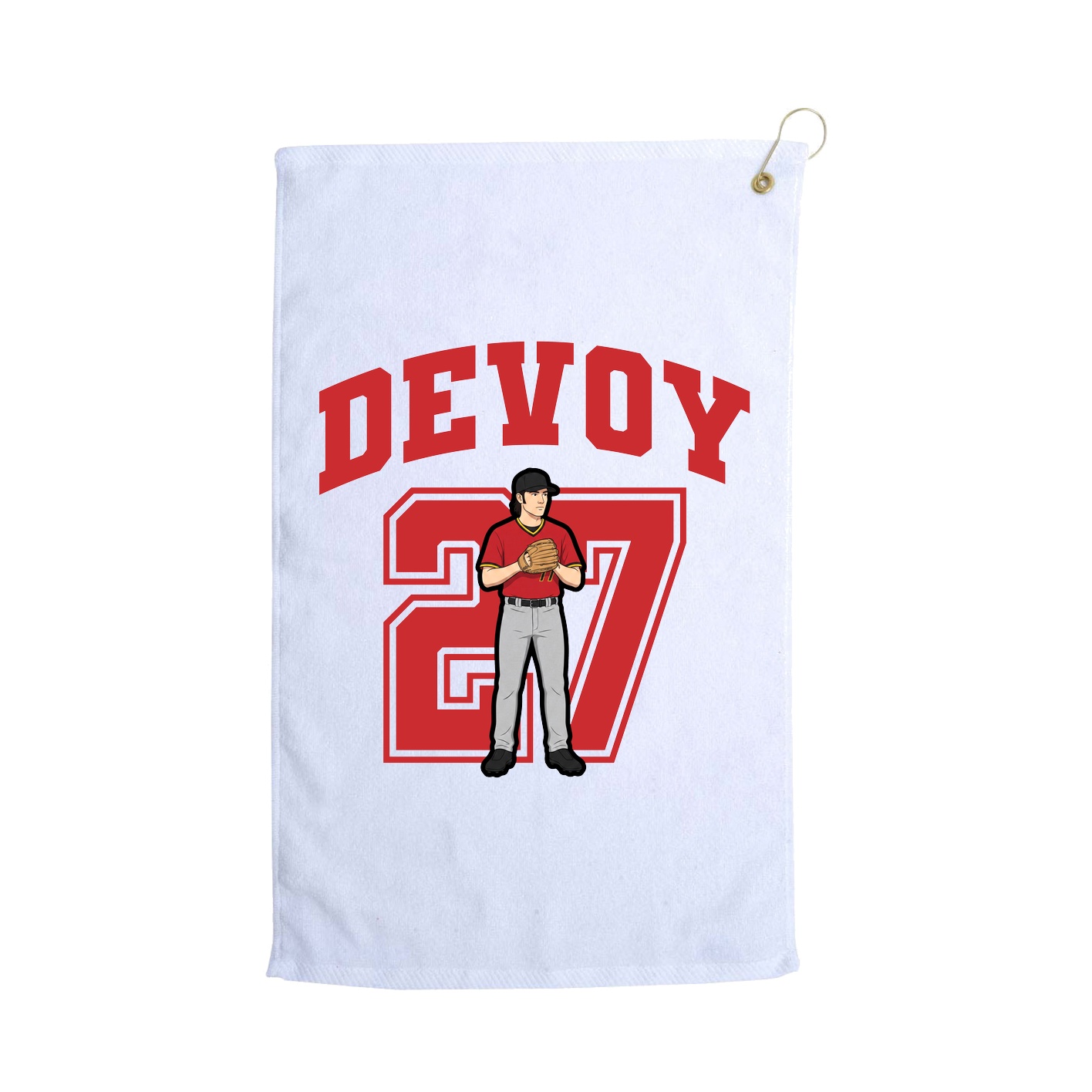 Golf Towel — Number in White