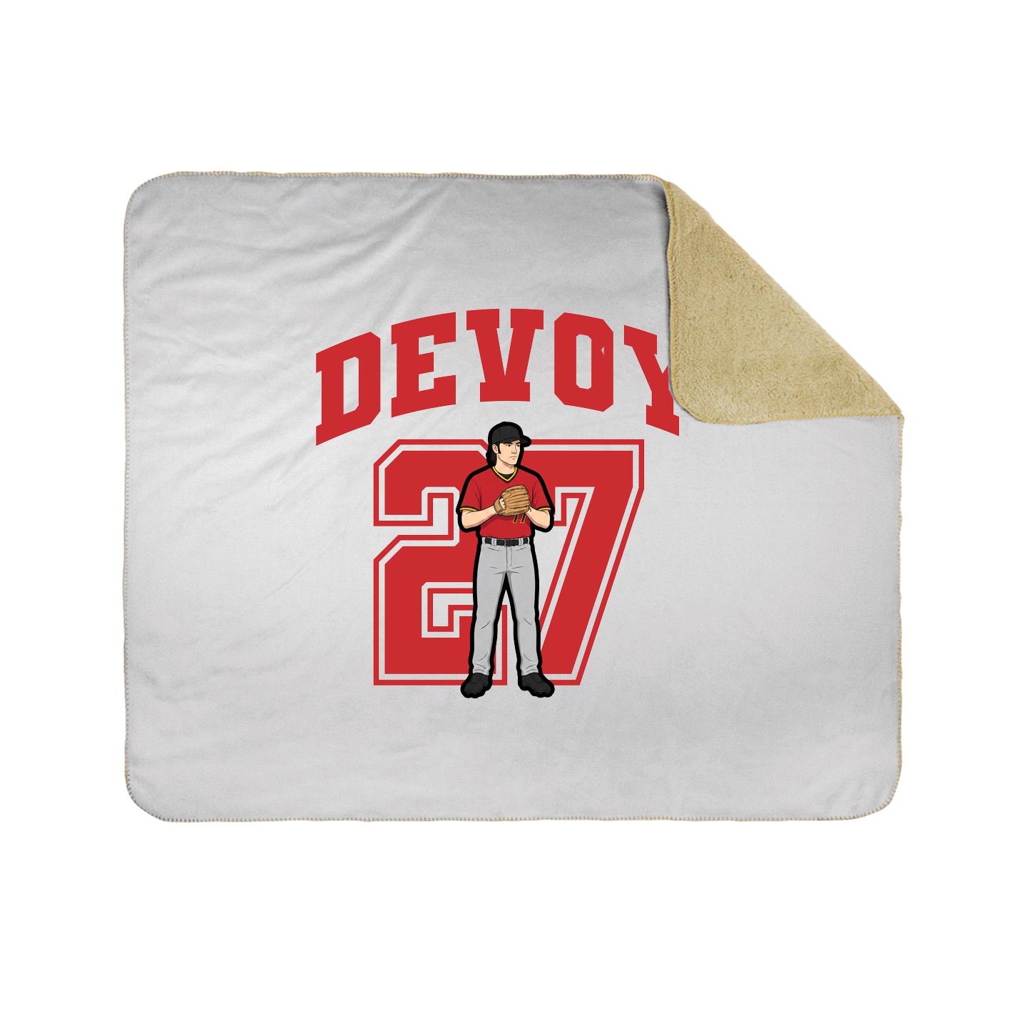 Throw Blanket — Number in White