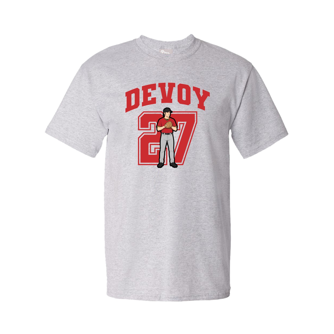 Youth Tee — Number in Grey