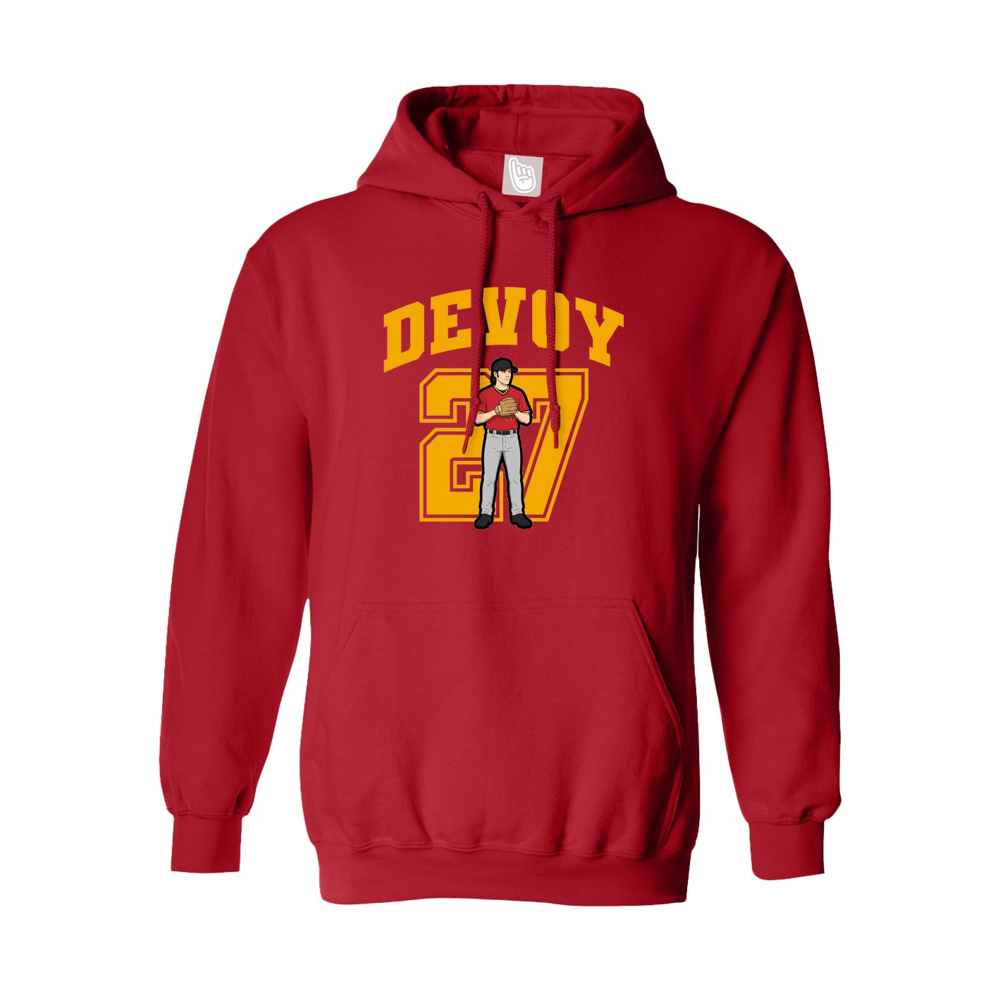 Hoodie — Number in Red
