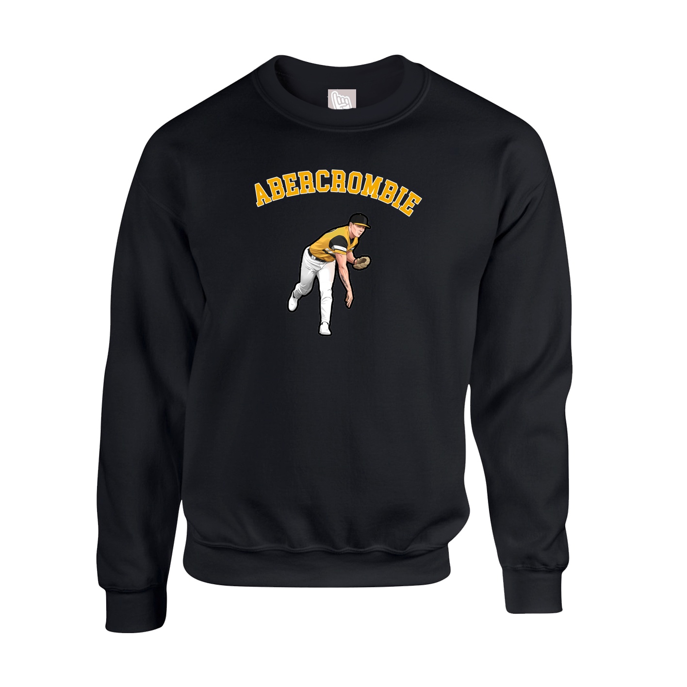 Fleece Crew — Shirsey Arch in Black