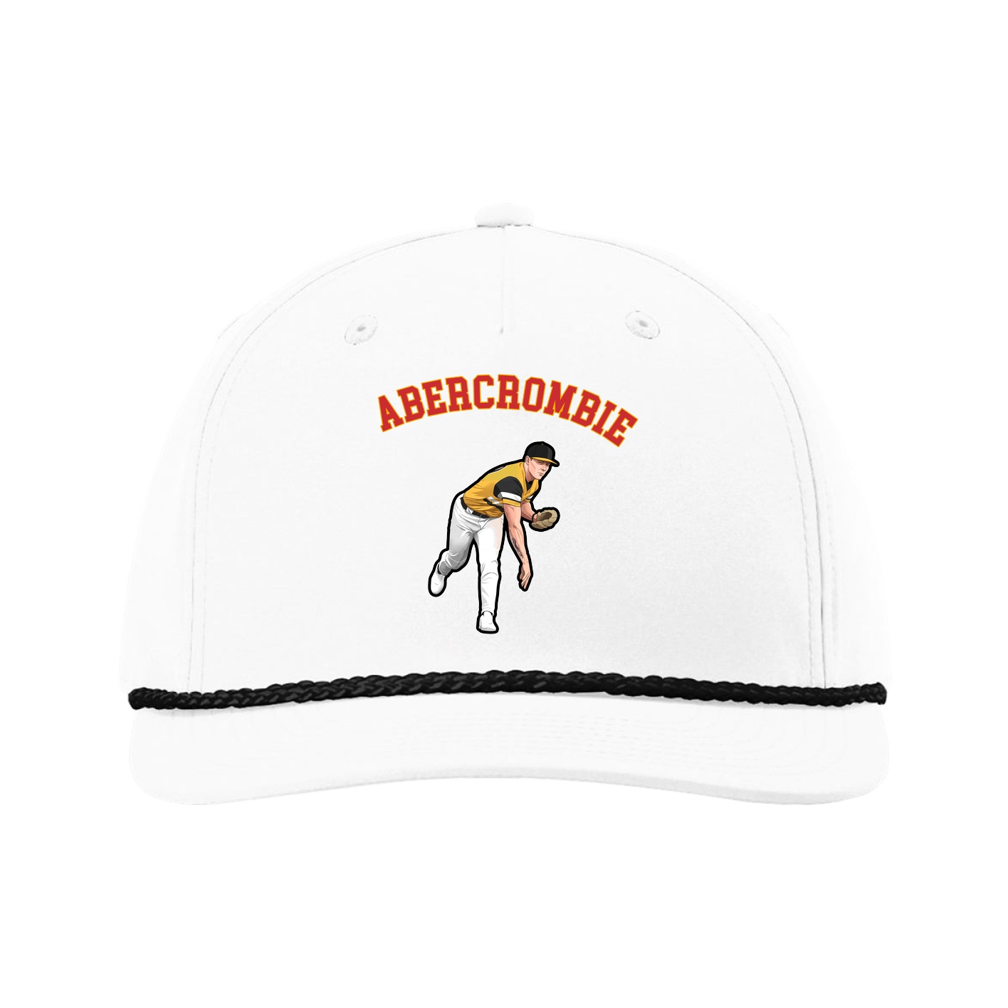Five-Panel Classic Rope Cap — Shirsey Arch in White
