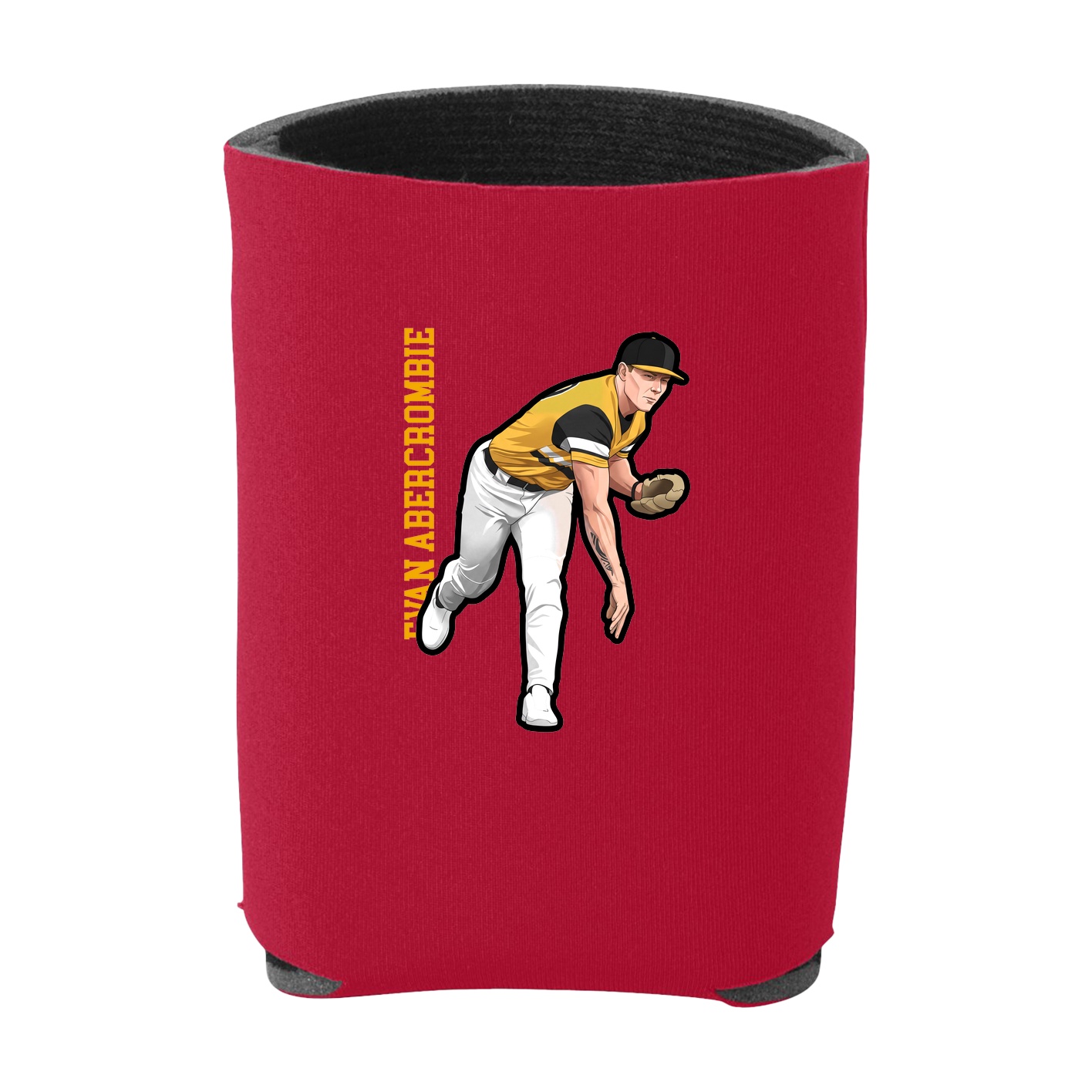 Can Holder — Name Vertical in Red