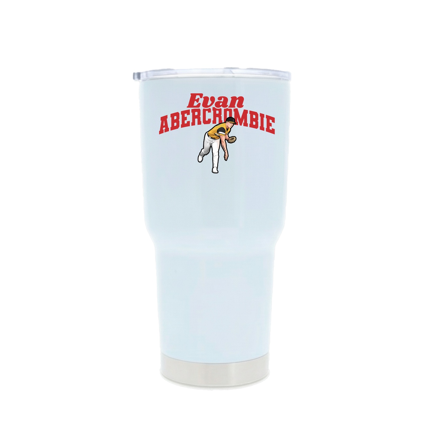 30oz Stainless Steel Tumbler — Signature Arch in White