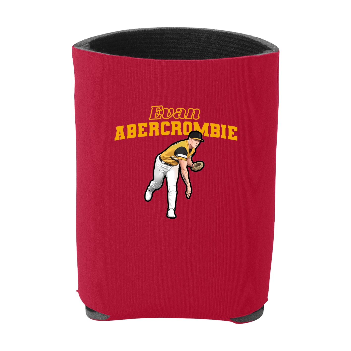 Can Holder — Name Arch in Red