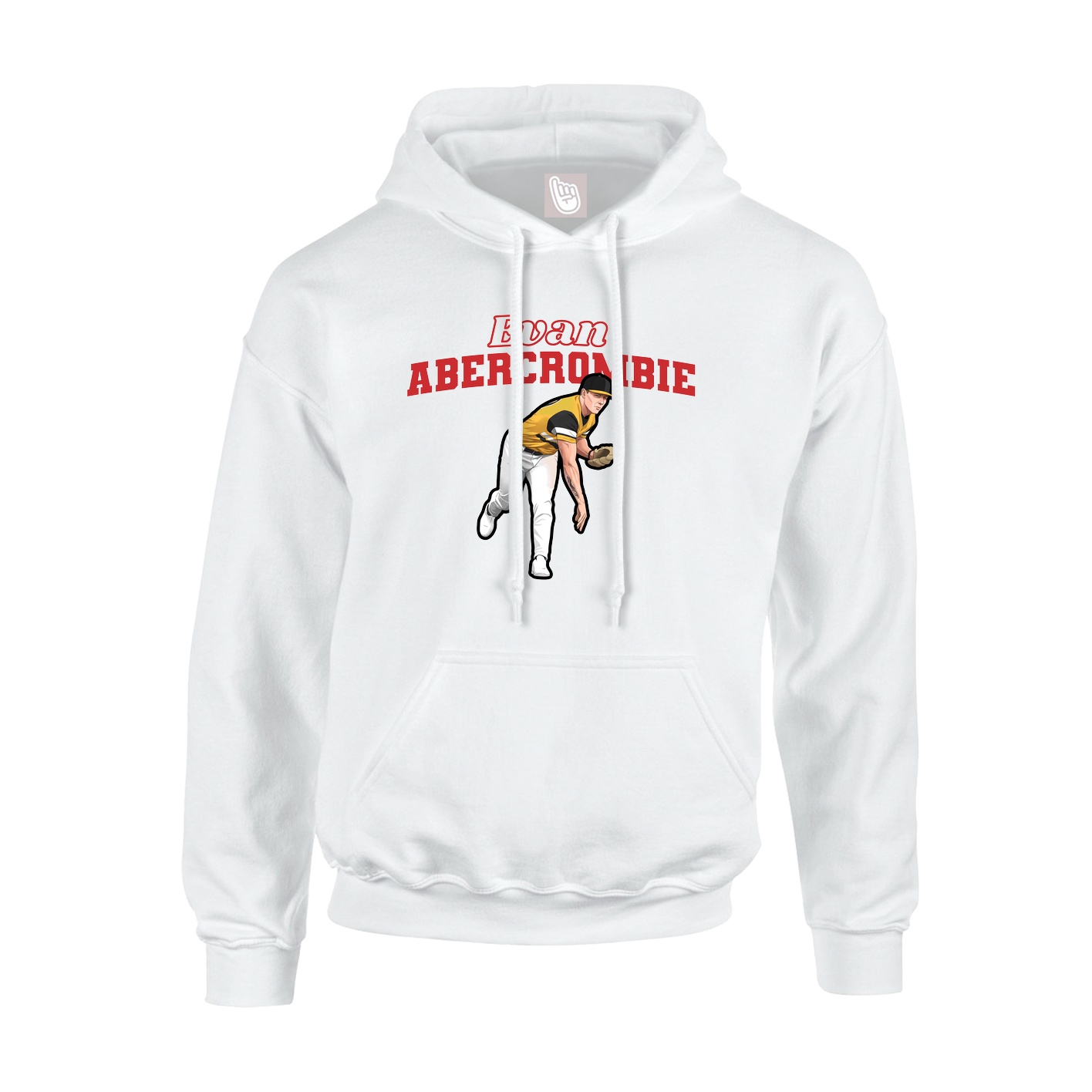Hoodie — Name Arch in White