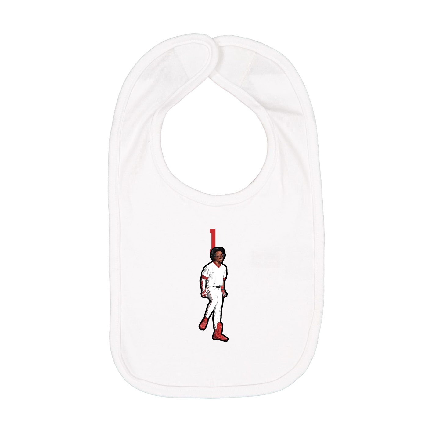 Infant Bib — Number Top in White