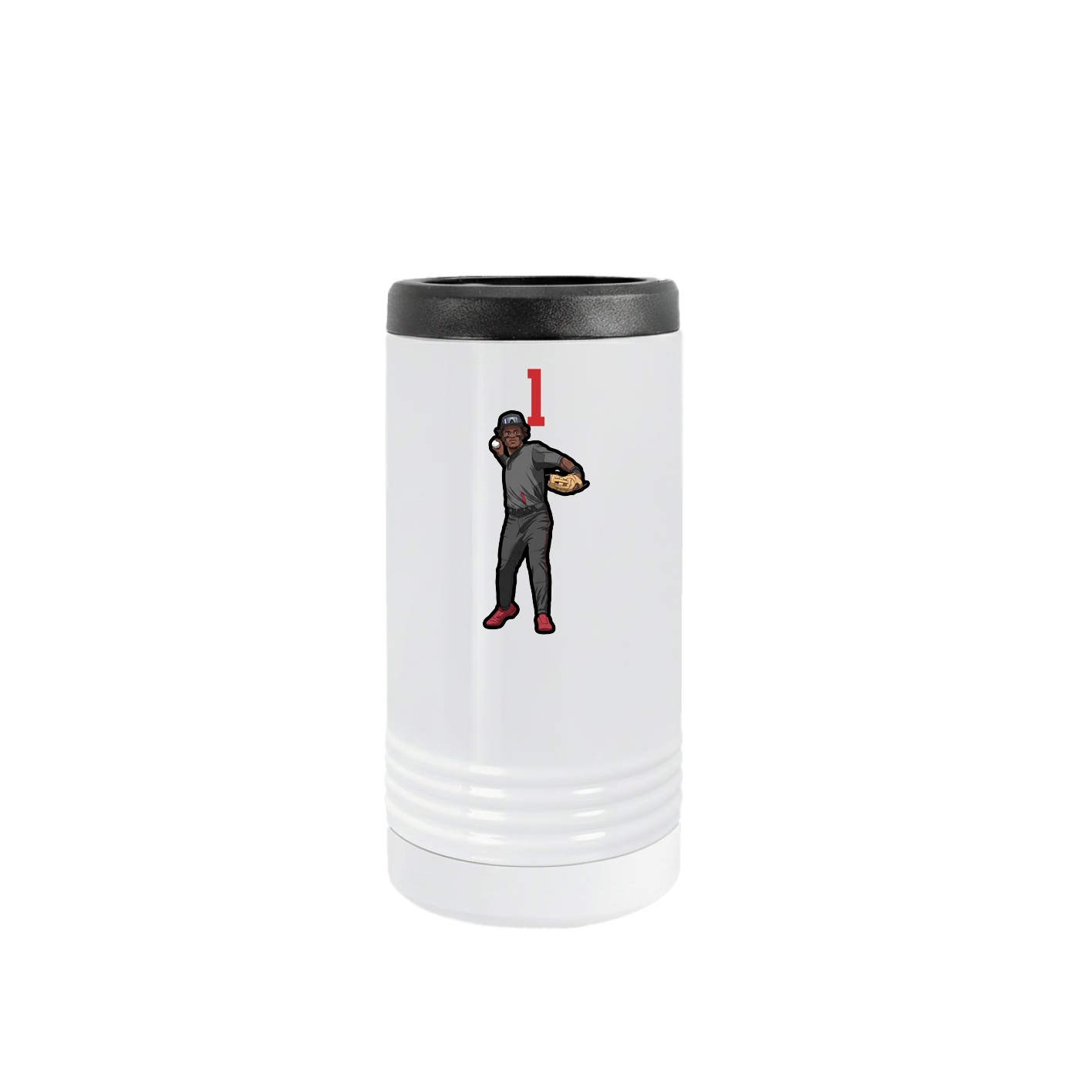 Slim Beverage Holder — Number Top in White