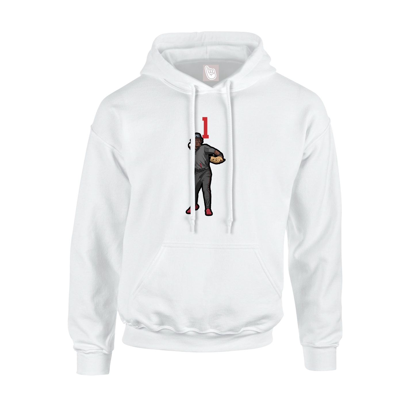 Youth Hoodie — Number Top in White