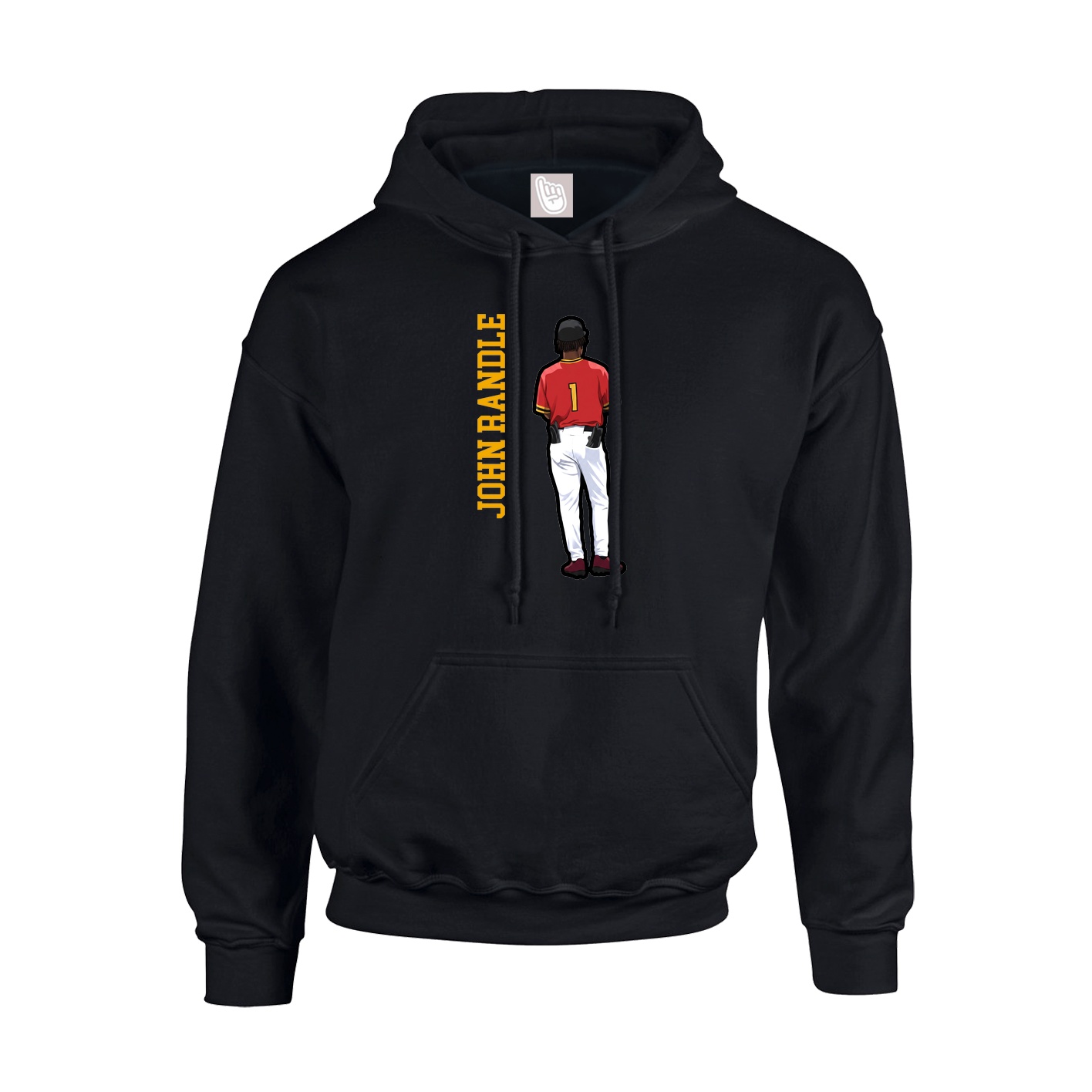 Youth Hoodie — Name Vertical in Black