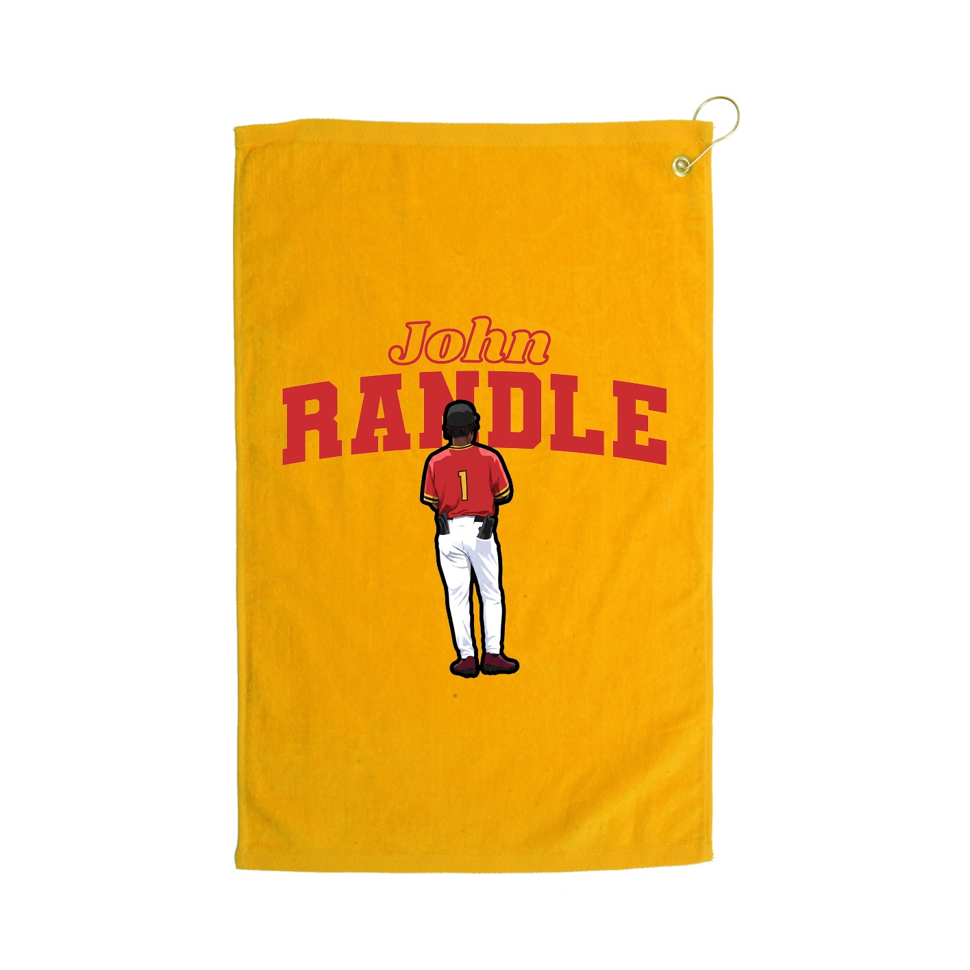 Golf Towel — Name Arch in Gold