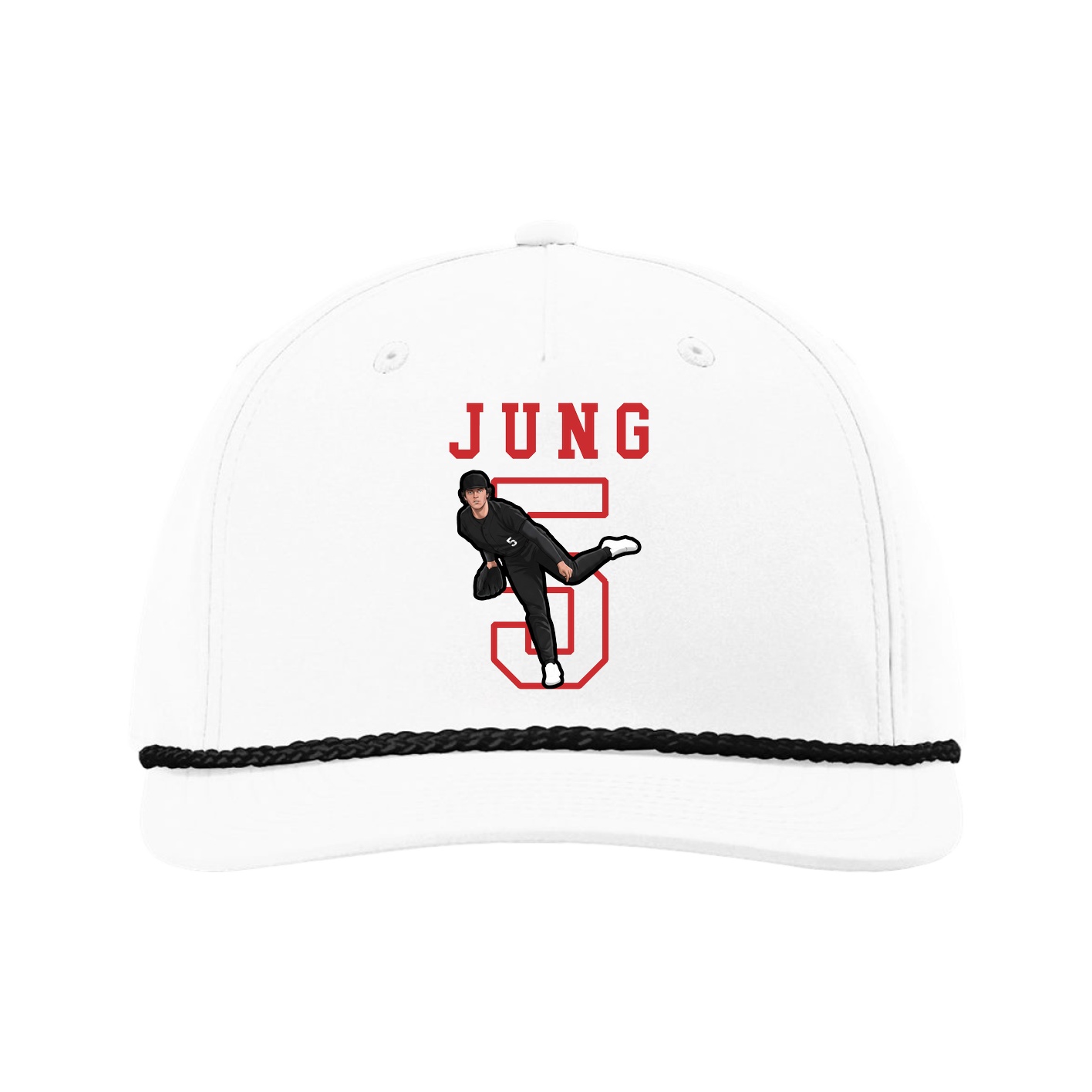 Five-Panel Classic Rope Cap — Shirsey in White