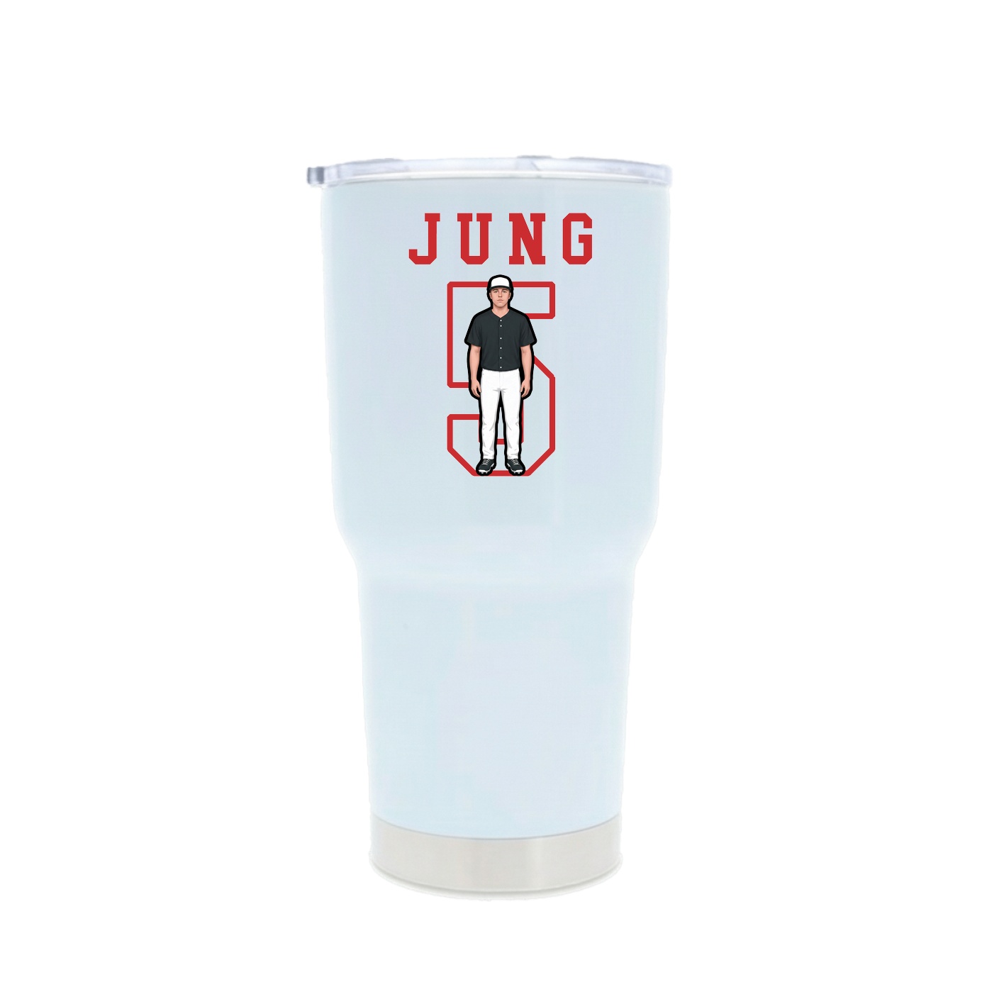 30oz Stainless Steel Tumbler — Shirsey in White