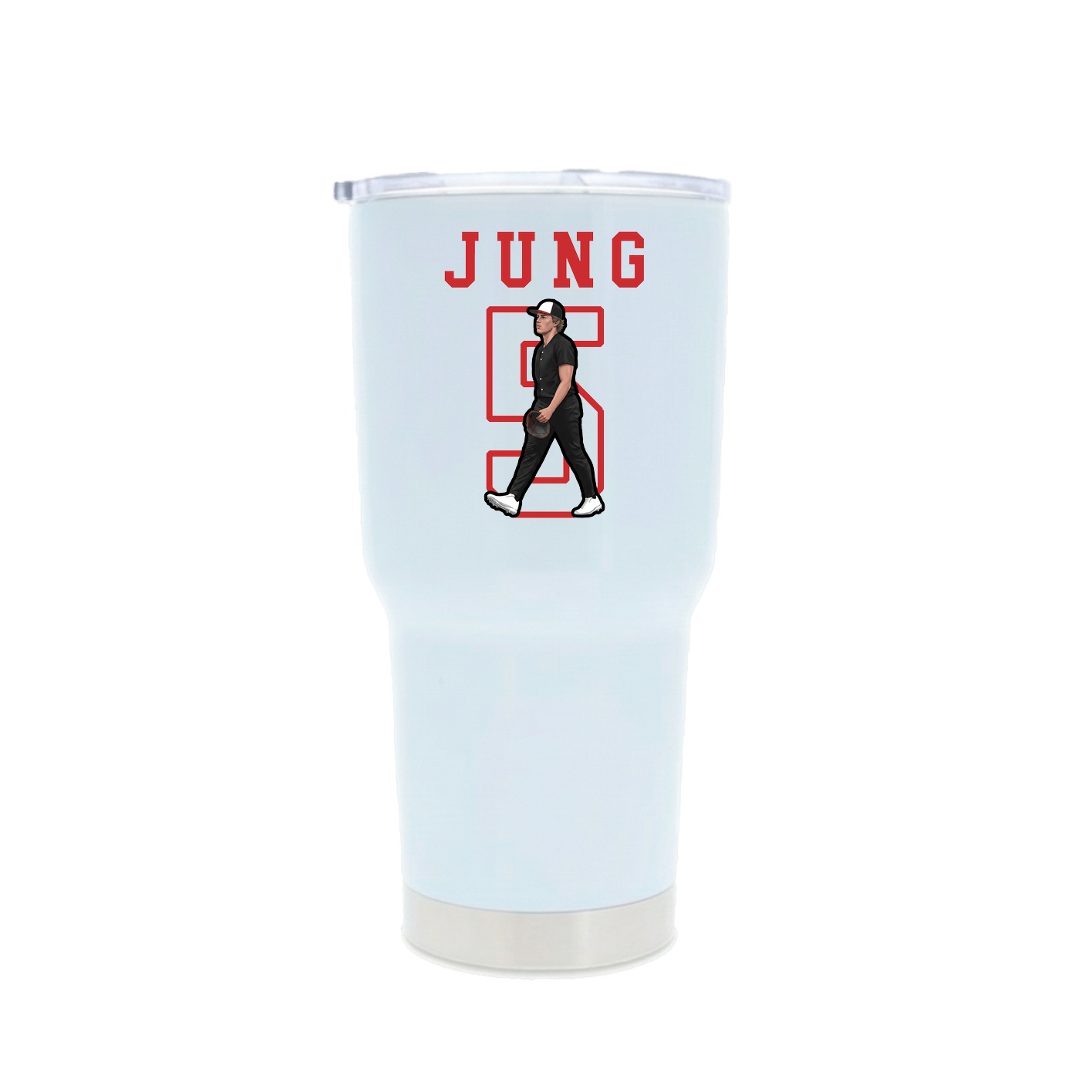 30oz Stainless Steel Tumbler — Shirsey in White