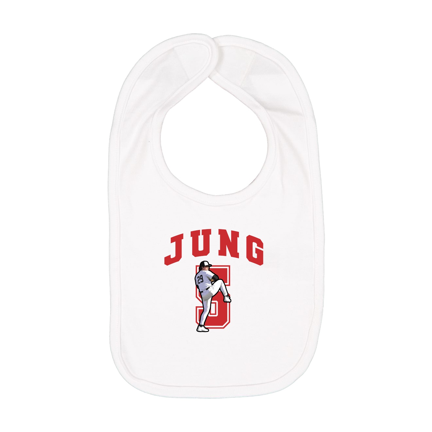 Infant Bib — Number in White