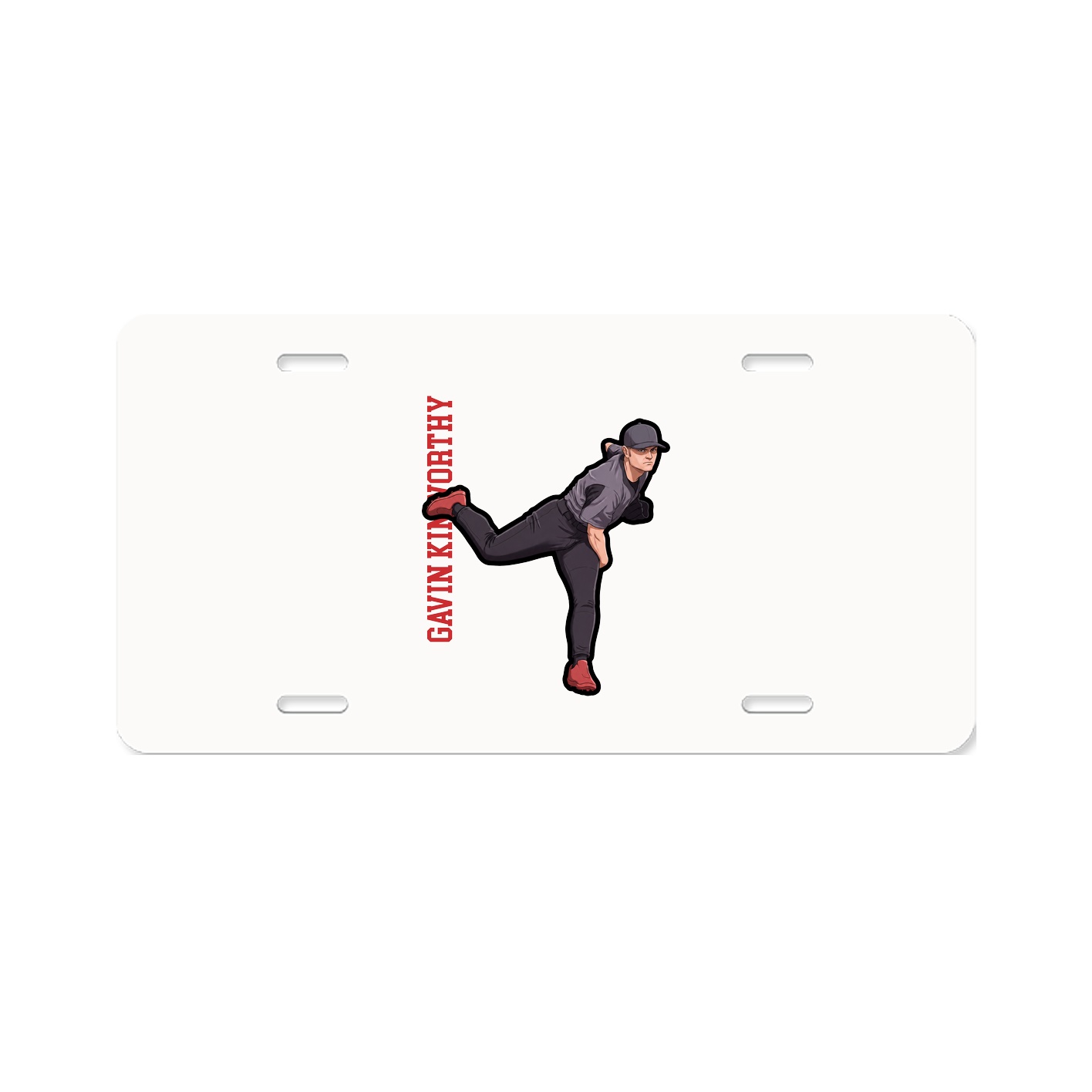 License Plate — Name Vertical in Classic