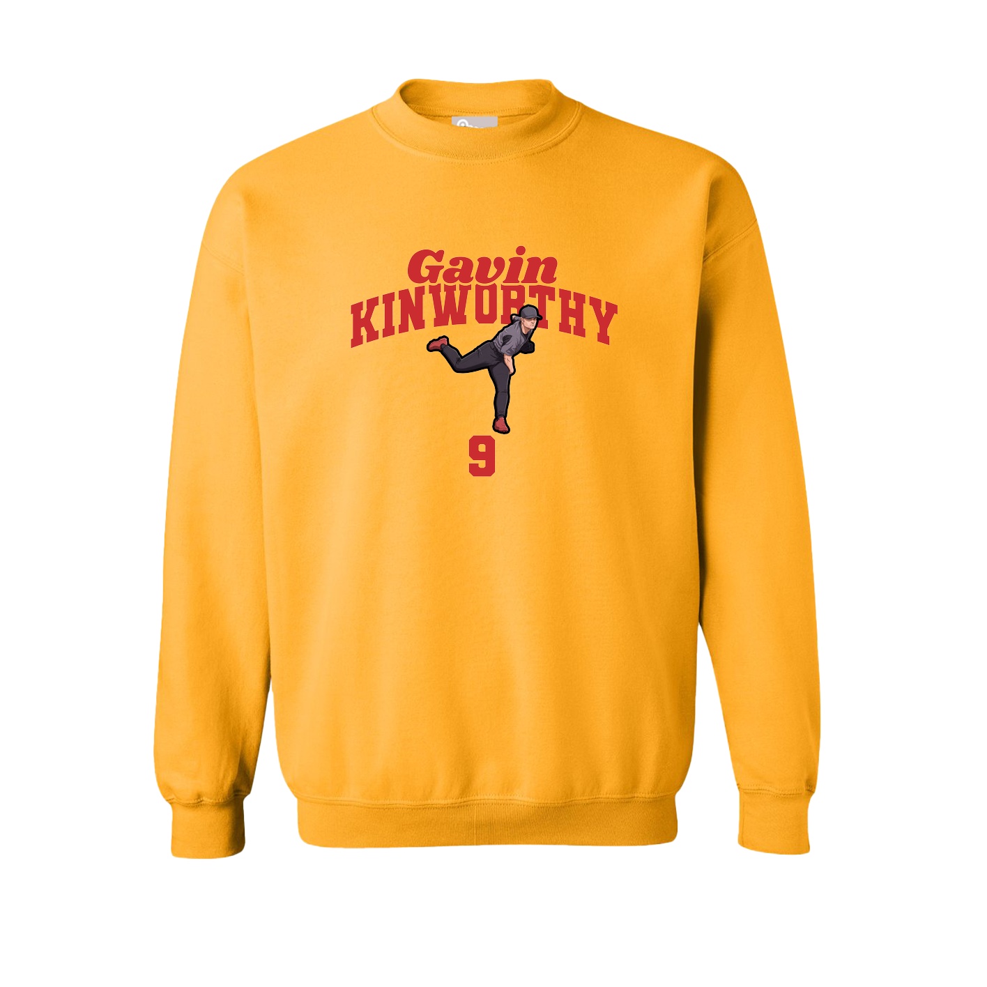 Fleece Crew — Signature Arch in Gold