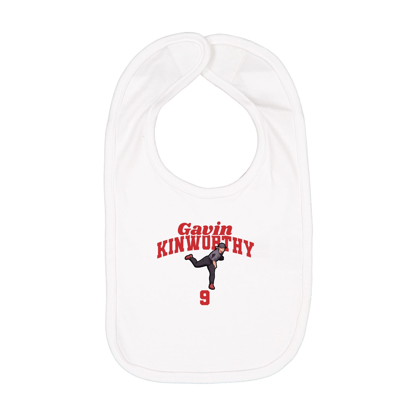 Infant Bib — Signature Arch in White