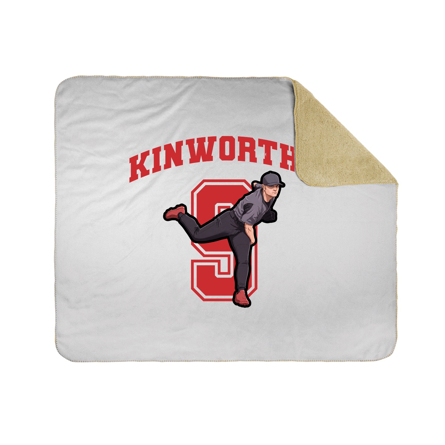 Throw Blanket — Number in White