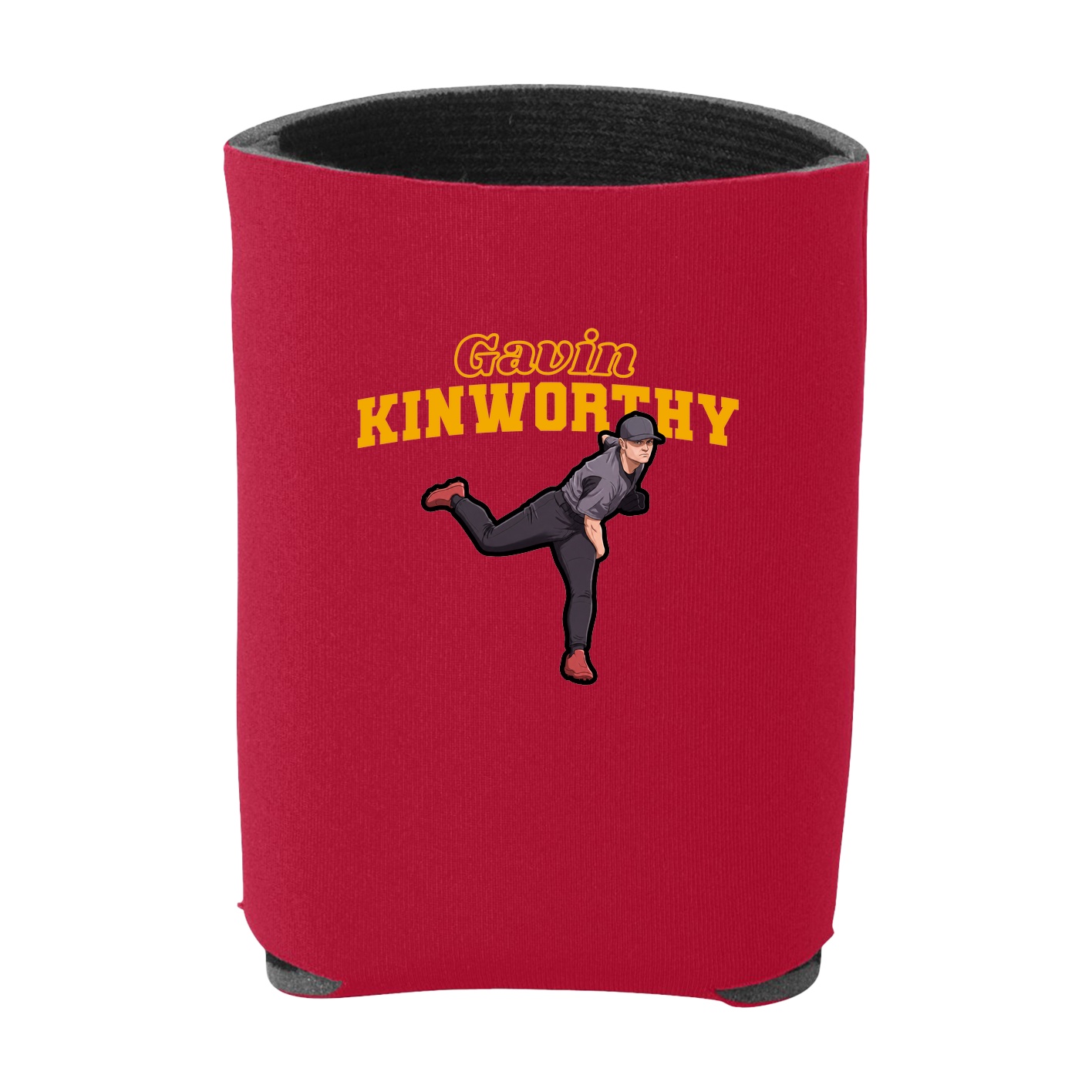 Can Holder — Name Arch in Red
