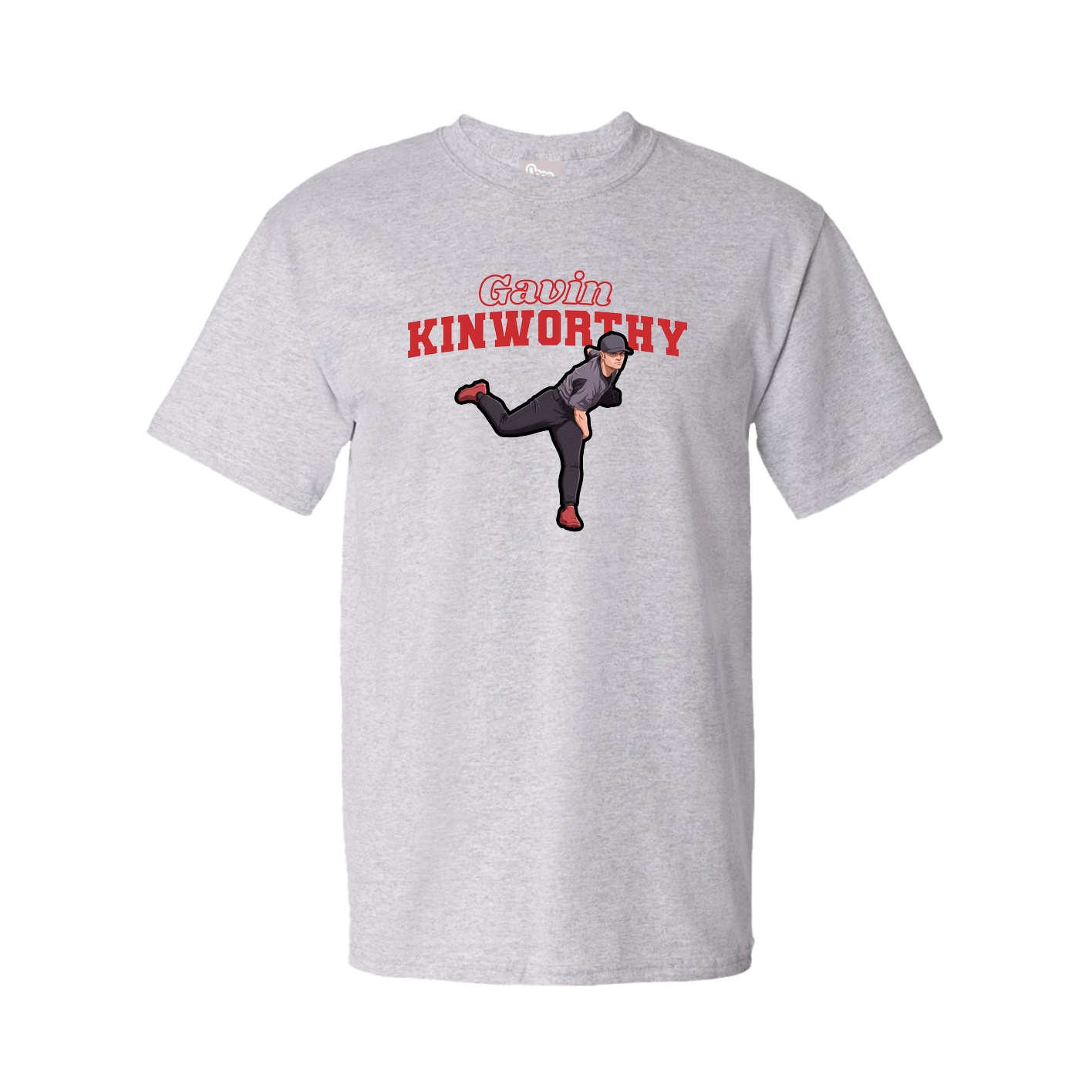 Youth Tee — Name Arch in Grey