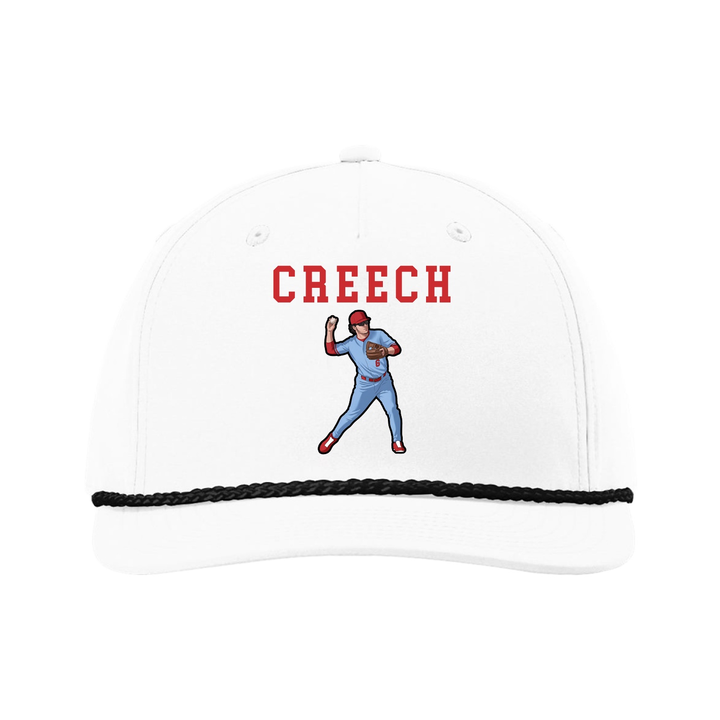 Five-Panel Classic Rope Cap — Shirsey in White