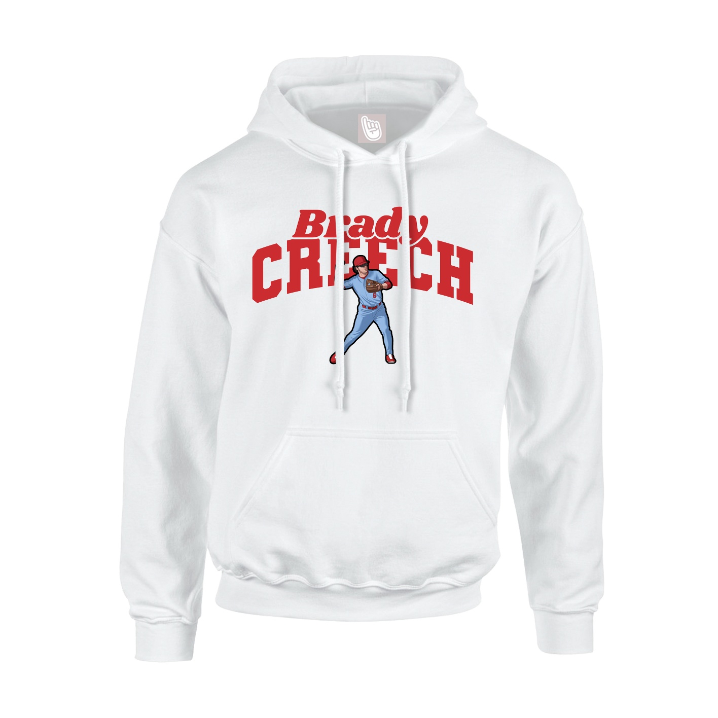 Youth Hoodie — Signature Arch in White