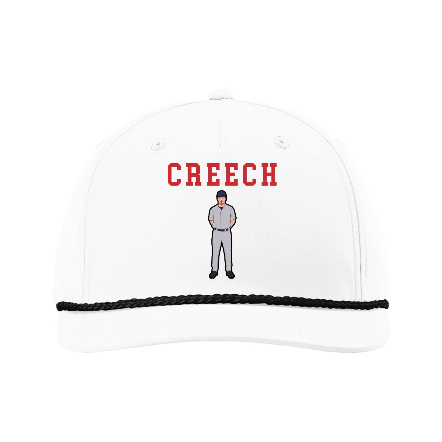 Five-Panel Classic Rope Cap — Shirsey in White