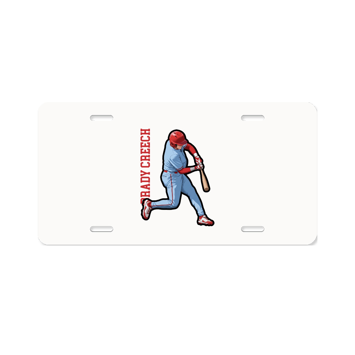 License Plate — Name Vertical in Classic