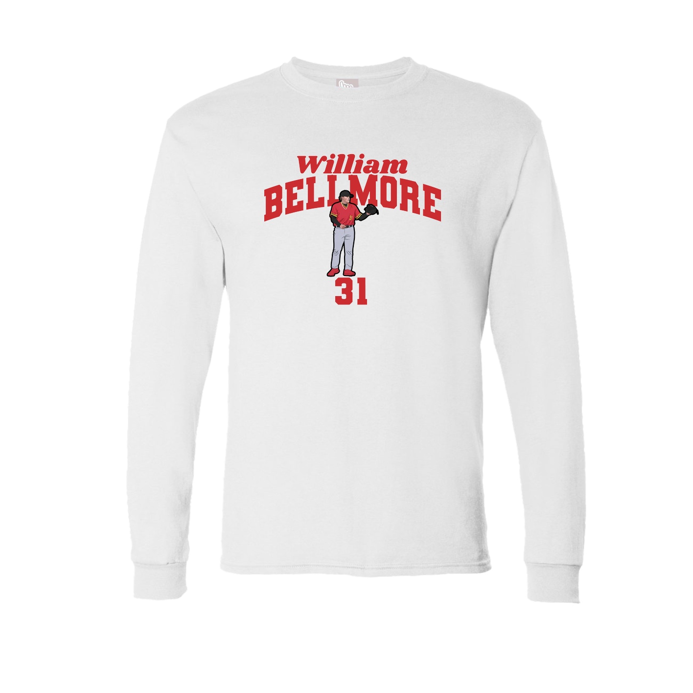Long Sleeve Tee — Signature Arch in White