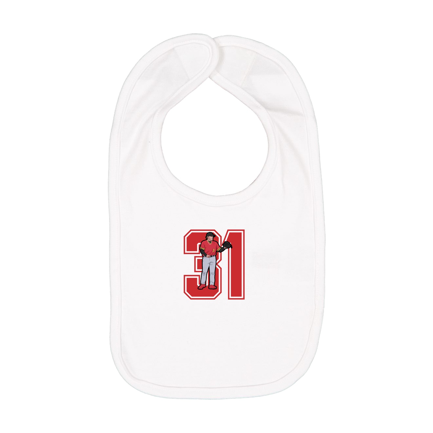 Infant Bib — Number in White
