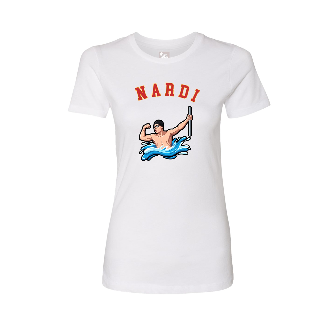 Fitted Women's Tee — Shirsey Arch in White