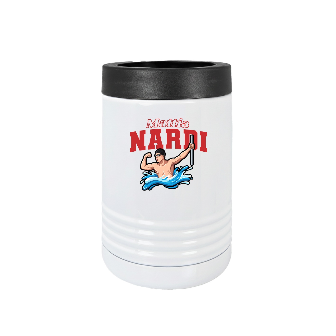 Beverage Holder — Name Arch in White