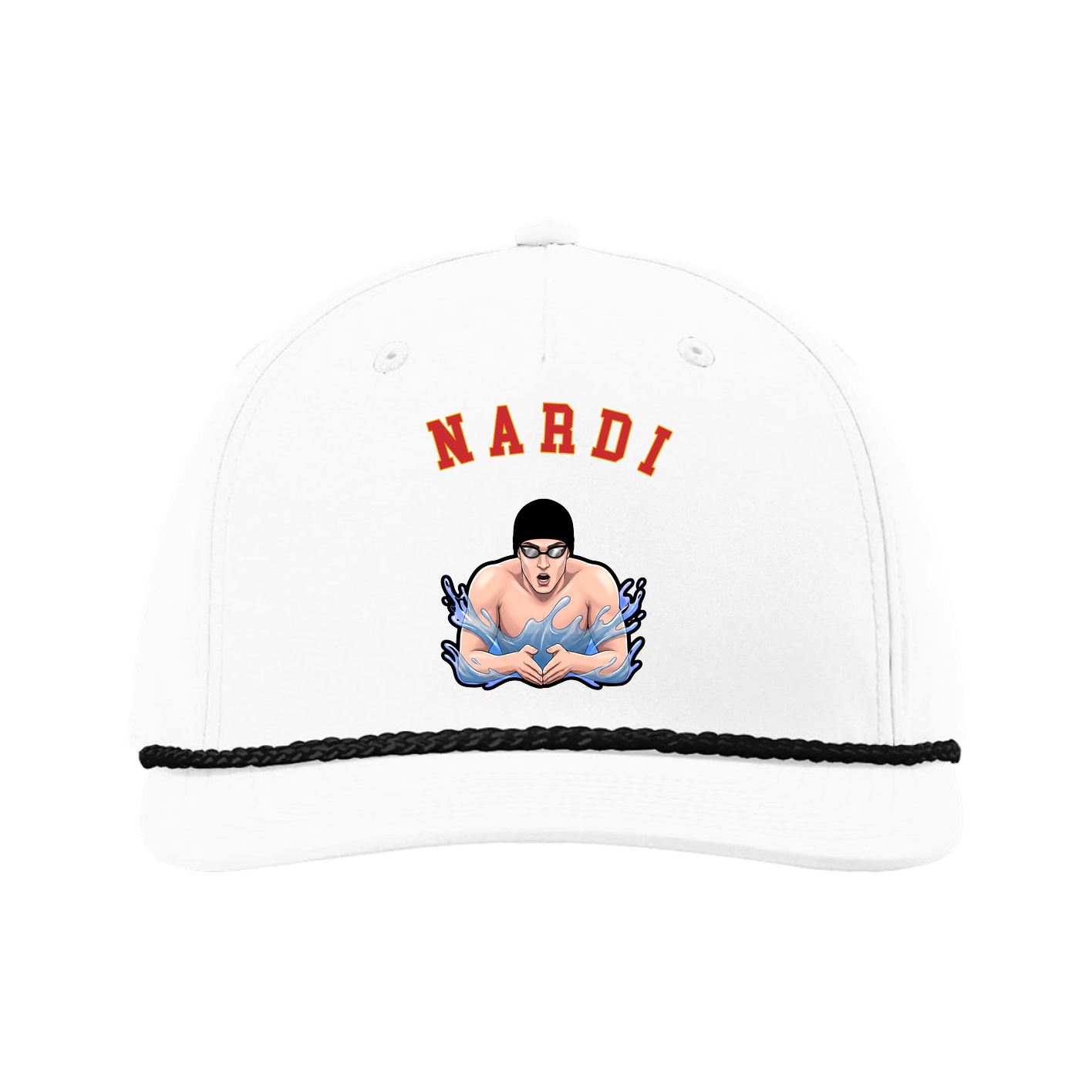 Five-Panel Classic Rope Cap — Shirsey Arch in White