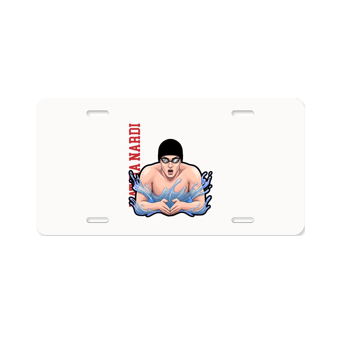 License Plate — Name Vertical in Classic