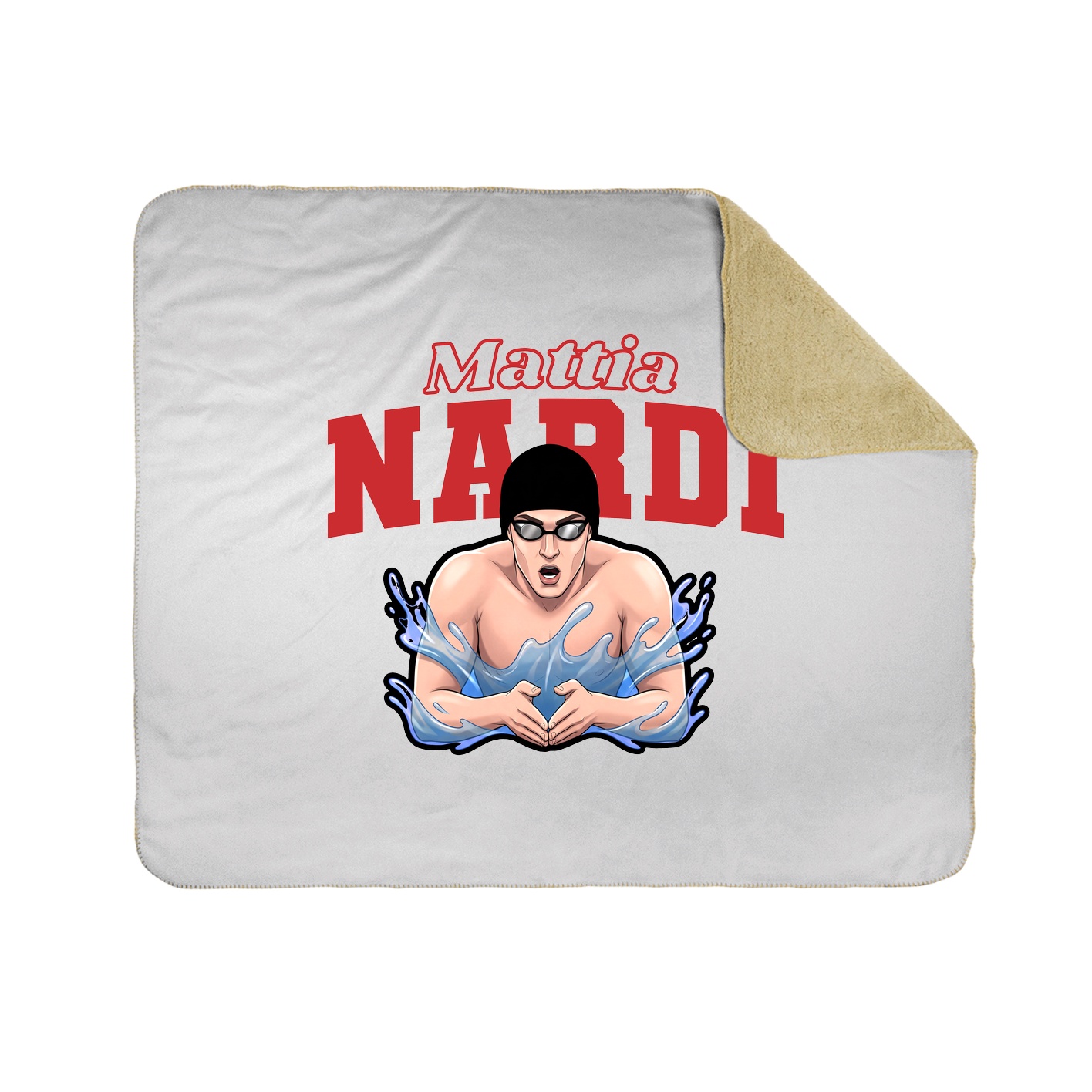 Throw Blanket — Name Arch in White