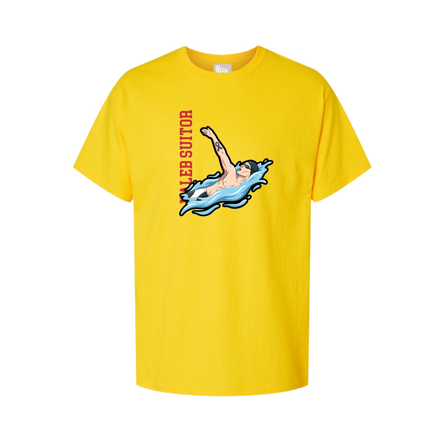 Youth Tee — Name Vertical in Gold