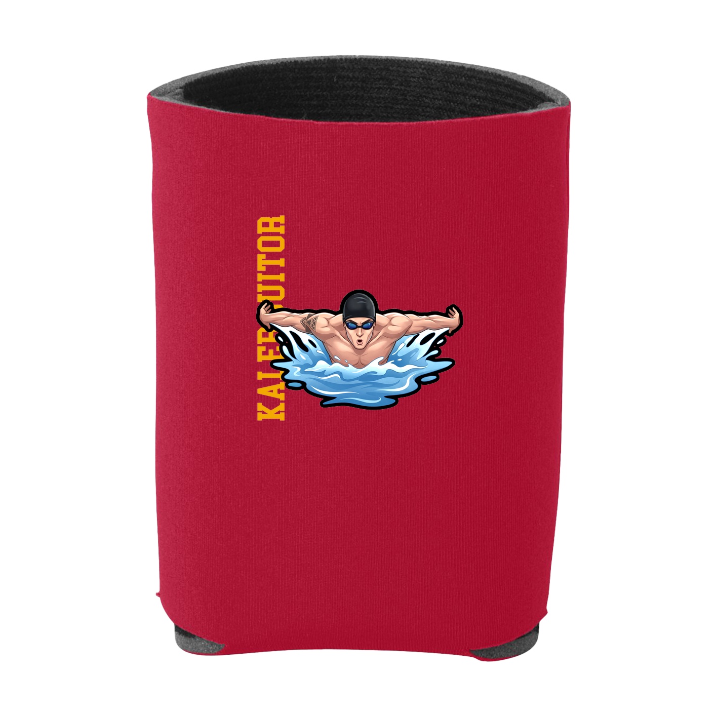 Can Holder — Name Vertical in Red