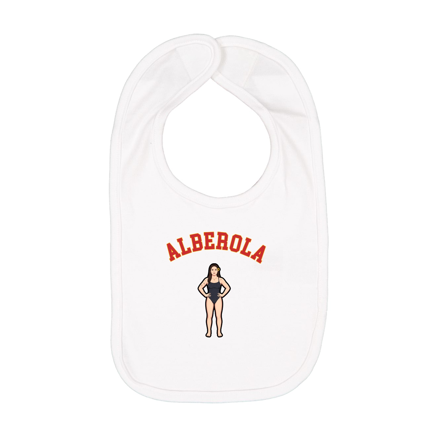 Infant Bib — Shirsey Arch in White