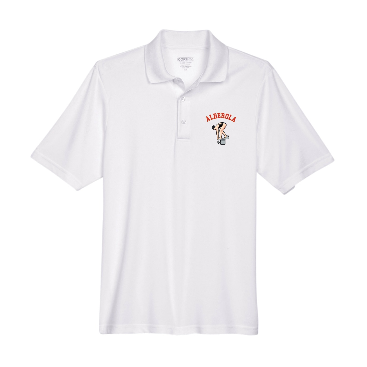 Performance Polo — Shirsey Arch in White