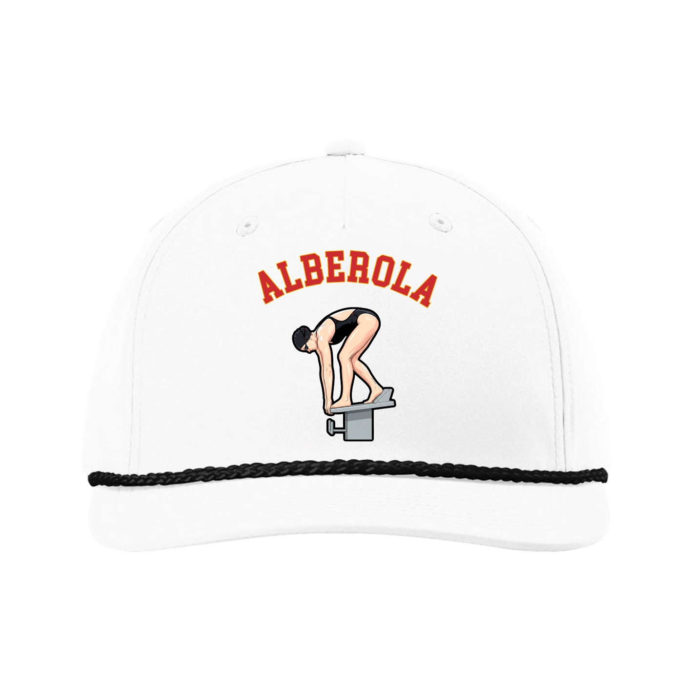 Five-Panel Classic Rope Cap — Shirsey Arch in White