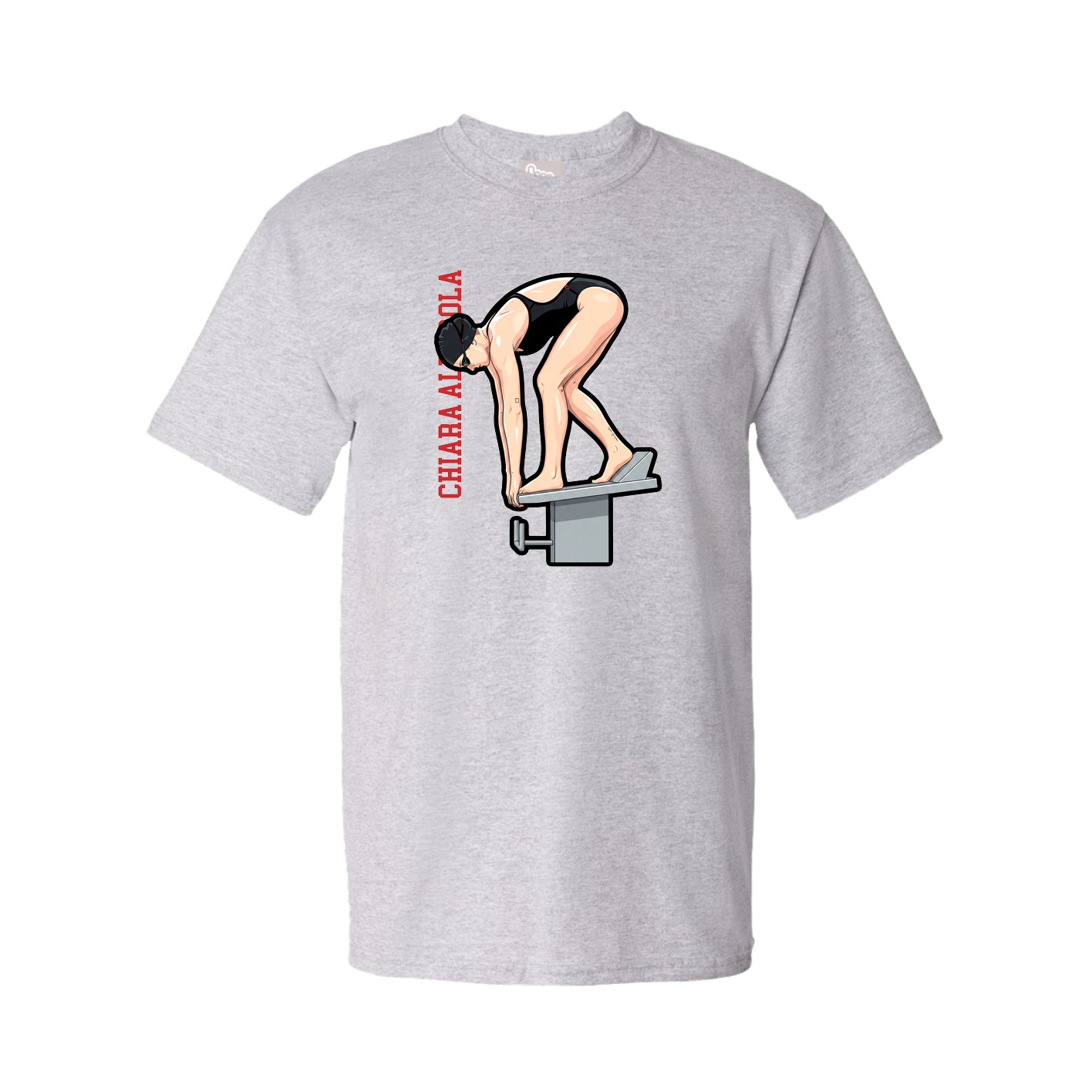 Tee — Name Vertical in Grey